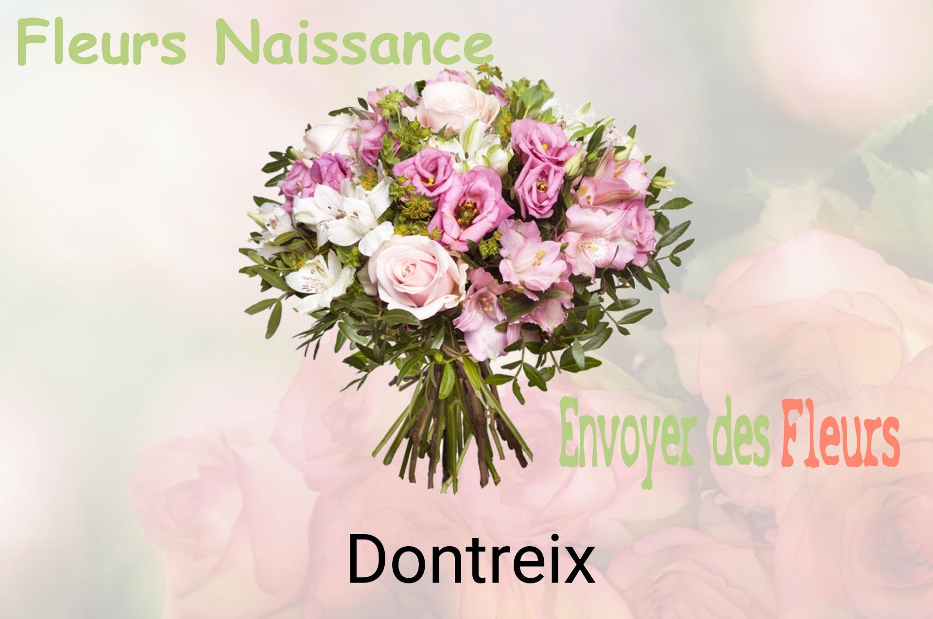 Bouquet de fleurs de naissance livré à Dontreix