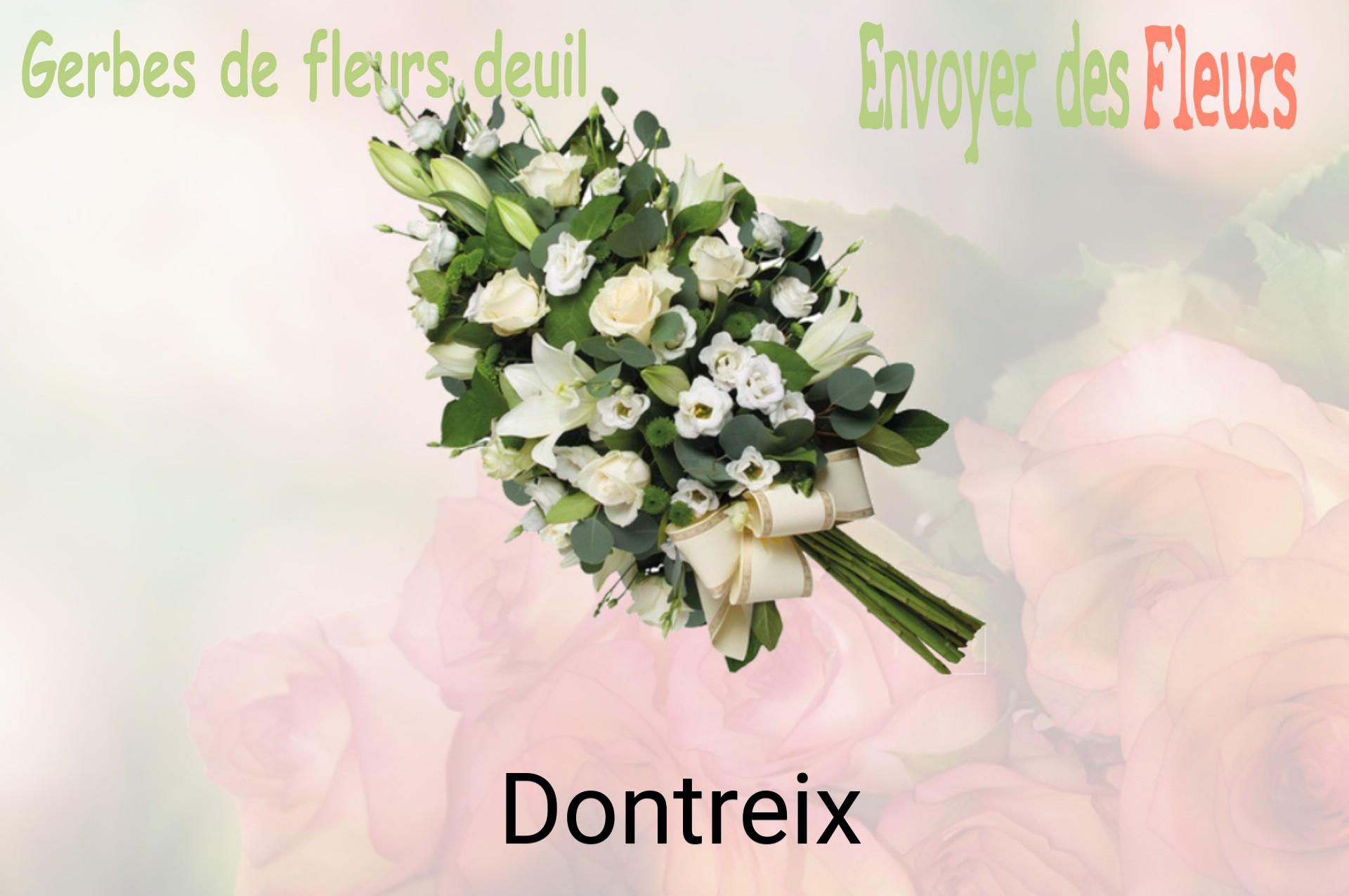 Gerbe de fleurs de deuil livrée à Dontreix